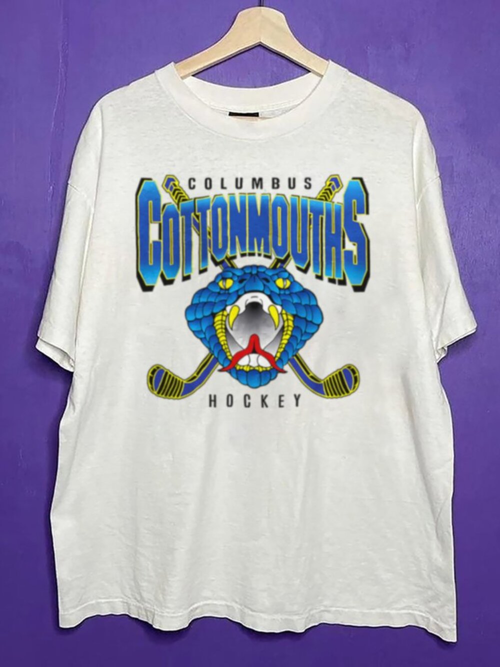 Vintage Columbus Cottonmouths Hockey Team Sports Shirt, NHL Shirt For Men Women